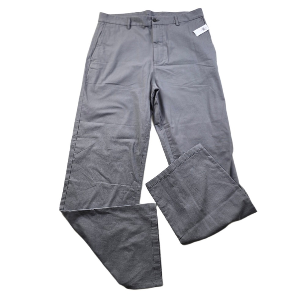 Old Navy Baggy Rotation Chino Pants Mens 36x36 Gray Stretch Built-In Flex NEW